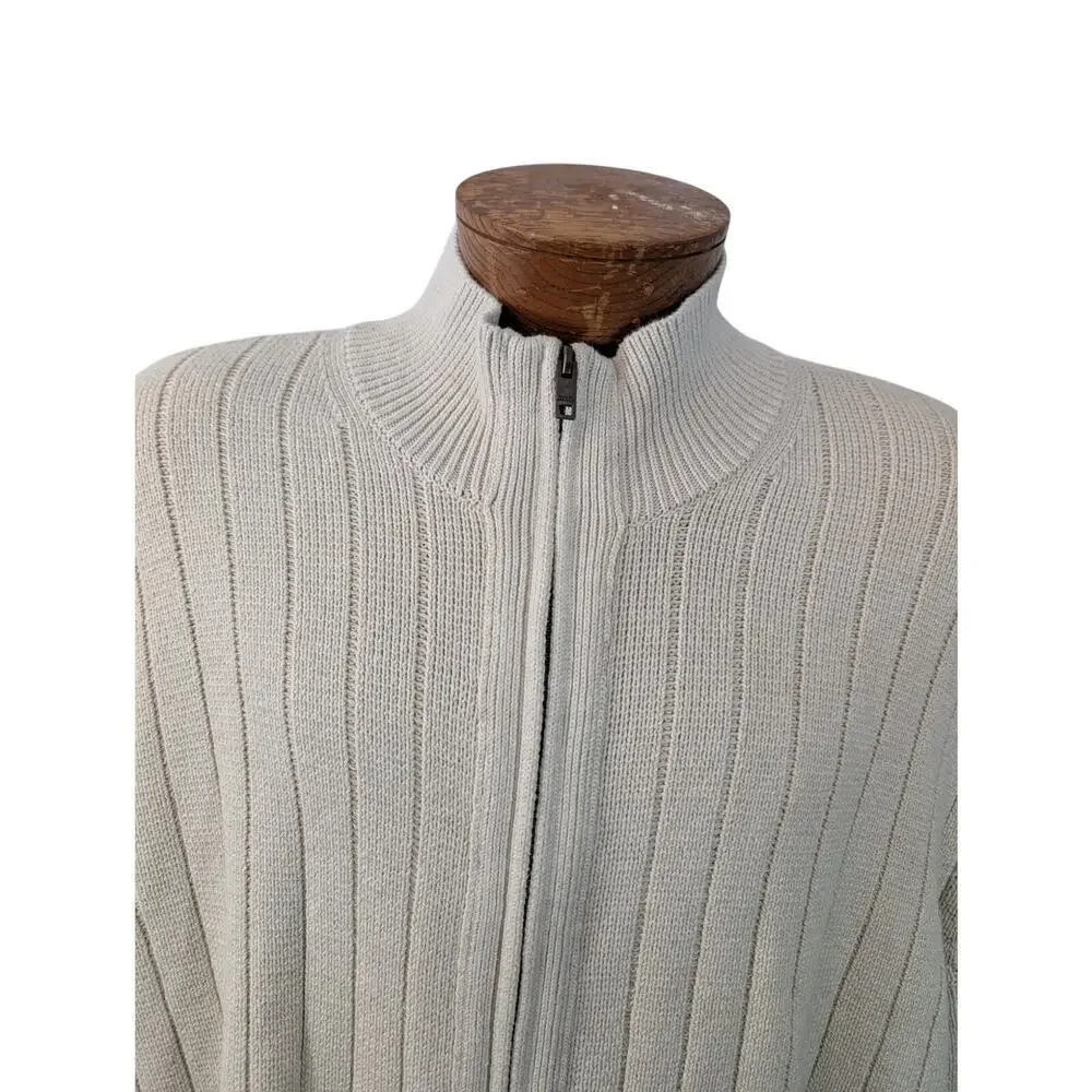NWOT! BANANA REPUBLIC! VANILLA CREAM 100% FINE COTTON CLUB CARDI SWEATER! SZ XXL